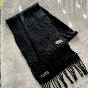 Coach scarf - black, 64-inch, wool-cashmere blend
